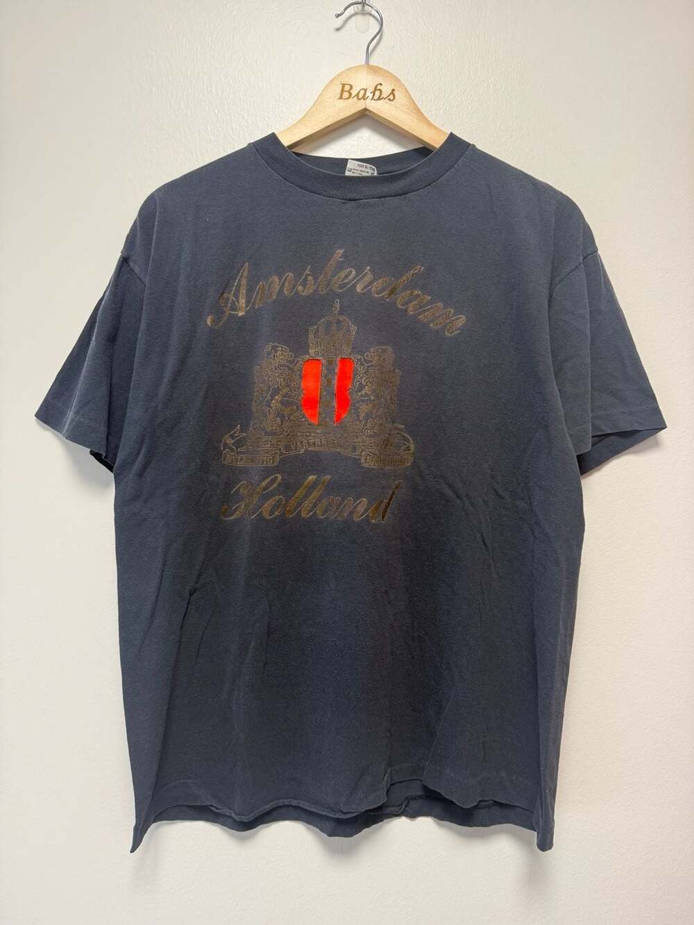 Holland Collection Amsterdam T-Shirt Size M Black Holland Crest